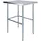 Amgood 30 in. x 30 in. Open Base Stainless Steel Metal Table WT-3030-RCB-Z - alternate 1